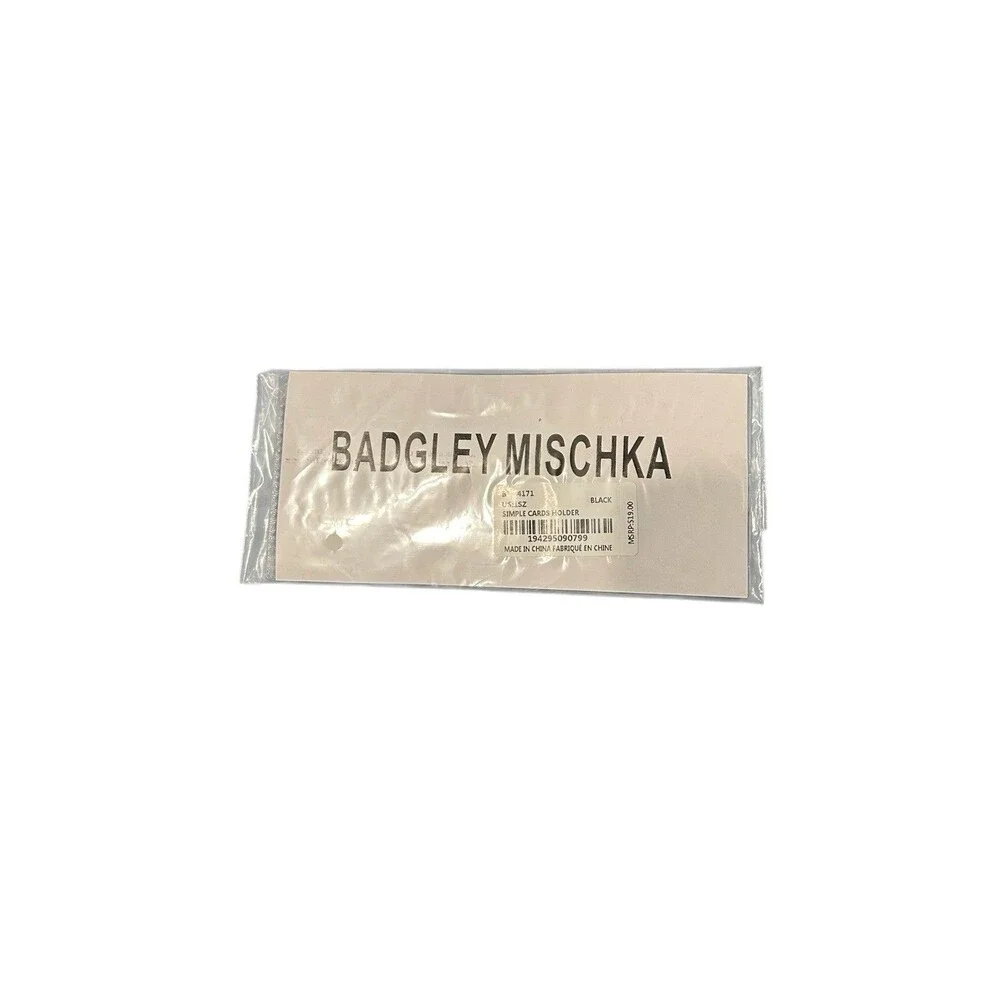 Badgley Mischa Long Slim Leather Card Case Black Classic‎ Accessories